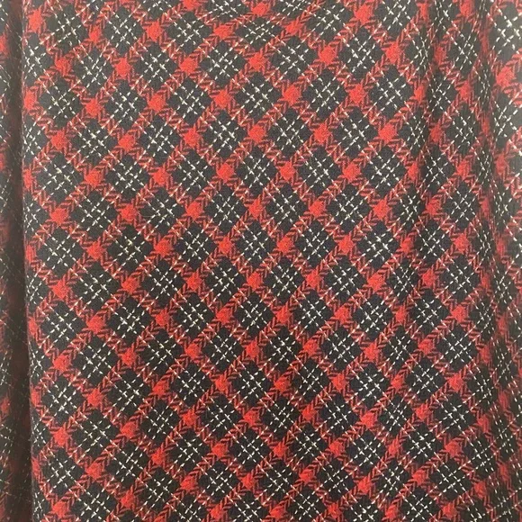 Cato Tartan Plaid A line Skirt, Red, Black, White, Size 10 - Picture 5 of 7